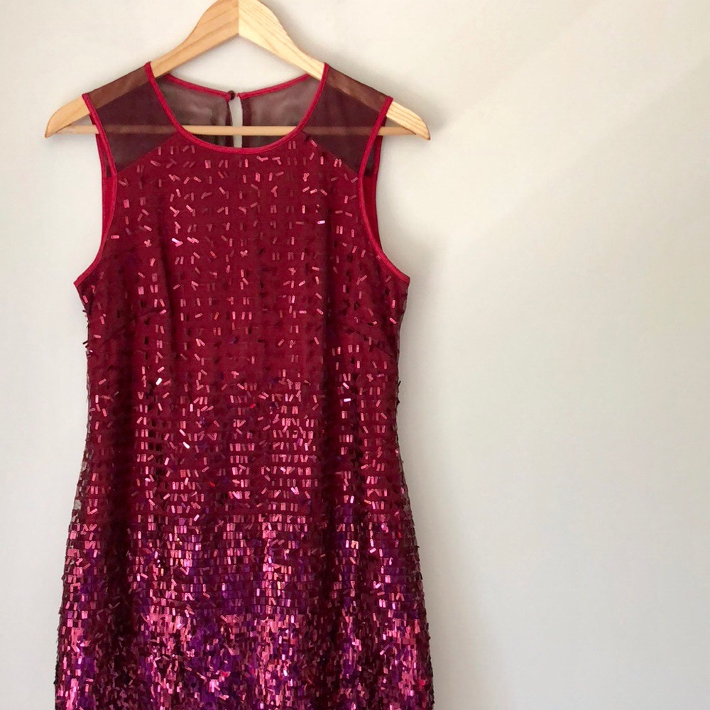 Just Taylor Red Sequin Dress